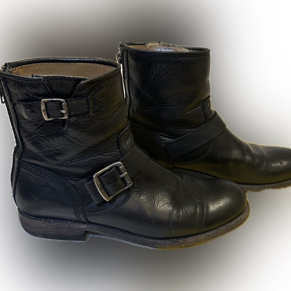 Frye Tyler Engineer Boot 3474870 Black Leather Women’s Size 7.5B - Picture 7 of 7